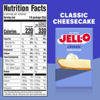 Jell-O No Bake Classic Cheesecake Dessert Kit with Filling Mix & Crust Mix
