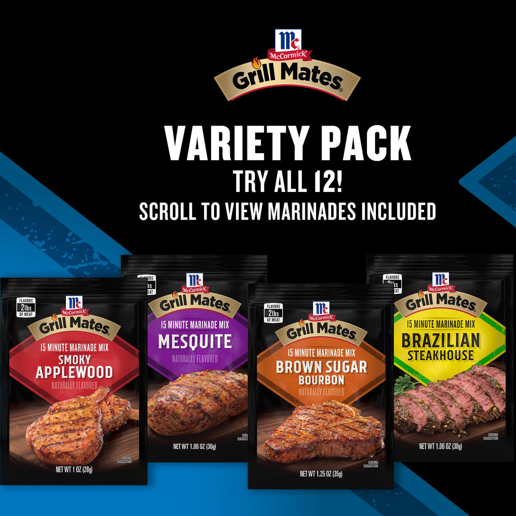 McCormick Grill Mates Marinade Mix Variety Pack, 12.32 oz (12 ct) McCormick