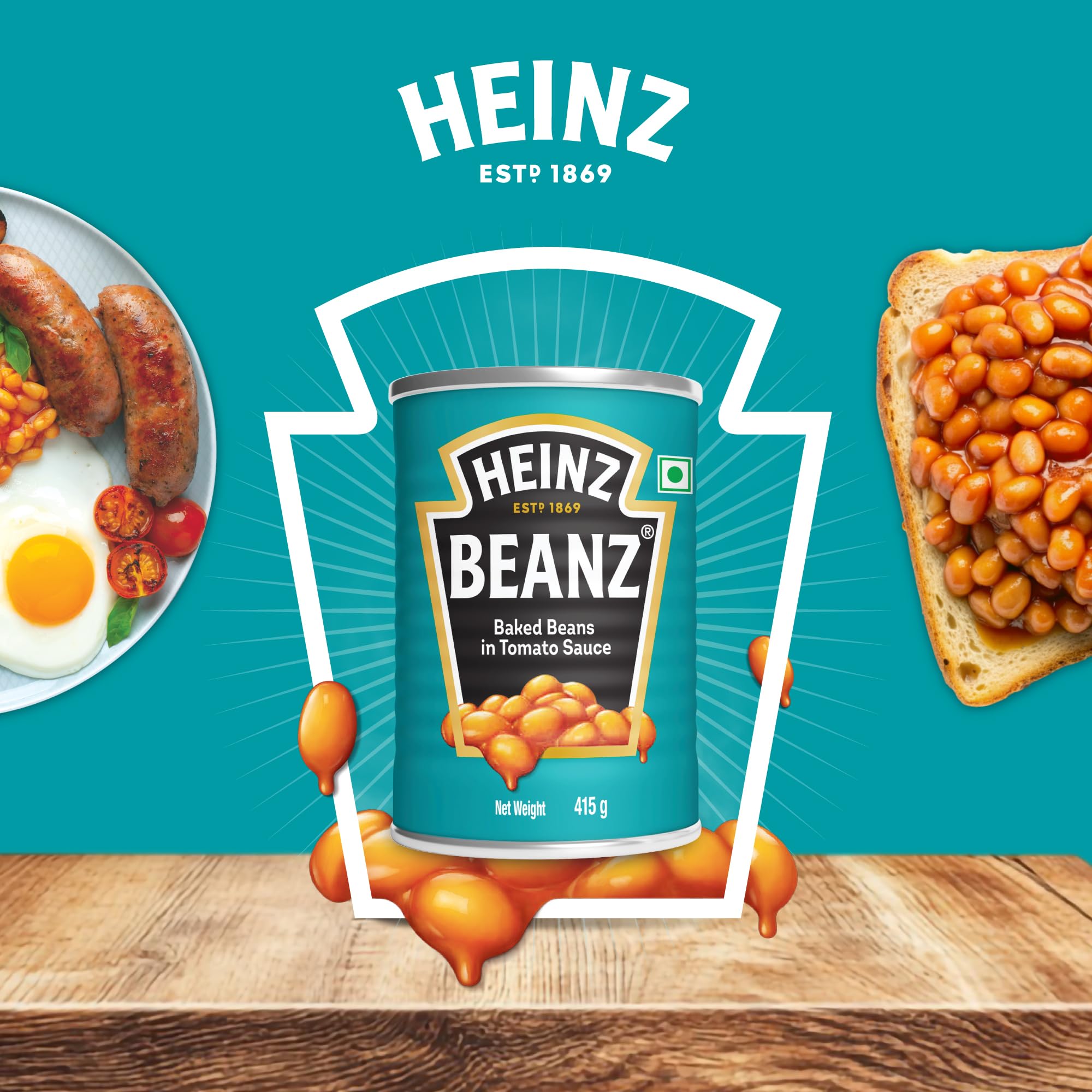 Heinz Beanz In A Rich Tomato Sauce Baked Beans, 14.64 oz (Pack of 6) Heinz