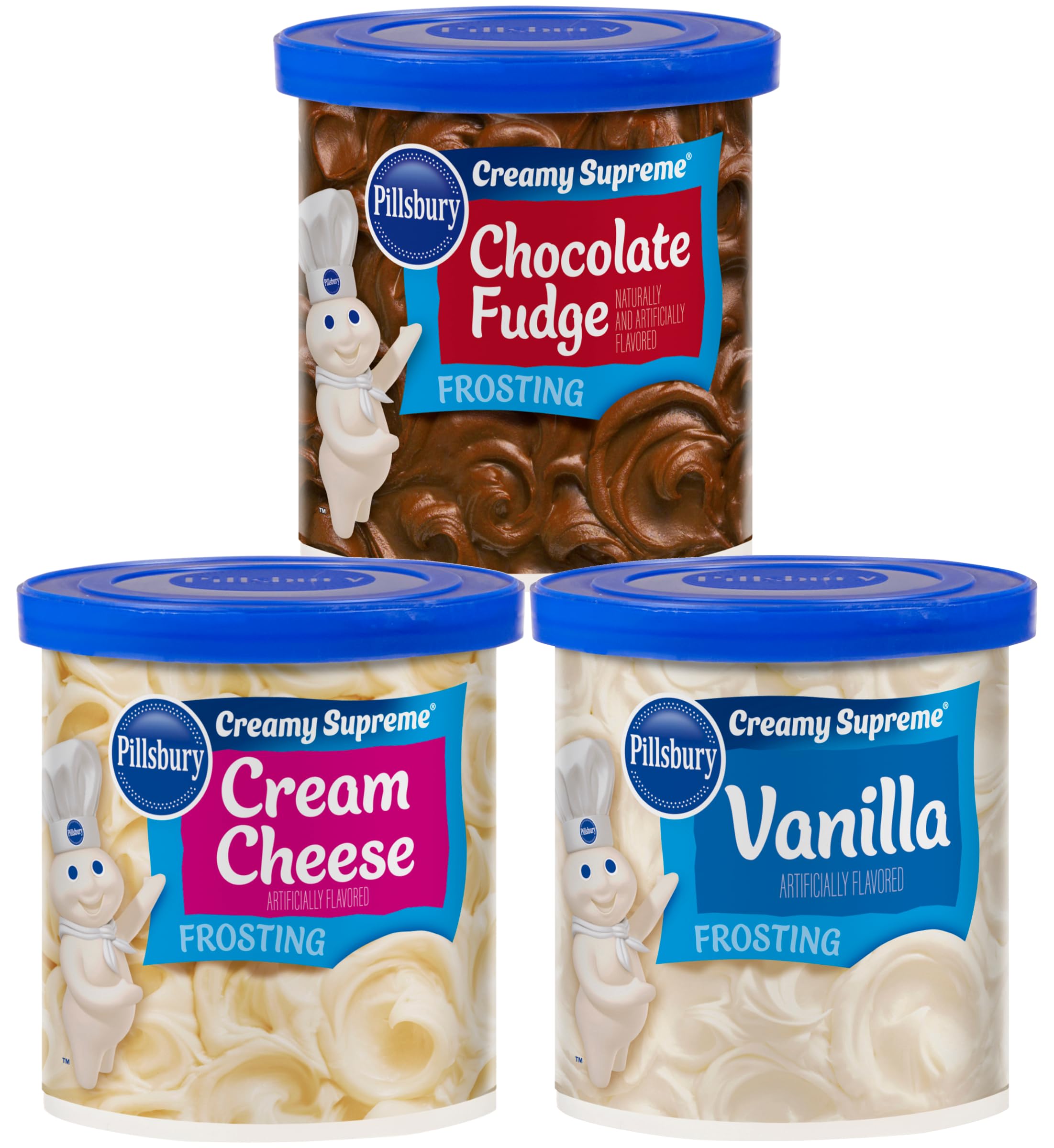 Pillsbury Creamy Supreme Frosting Variety Pack, 3 Flavors Pillsbury