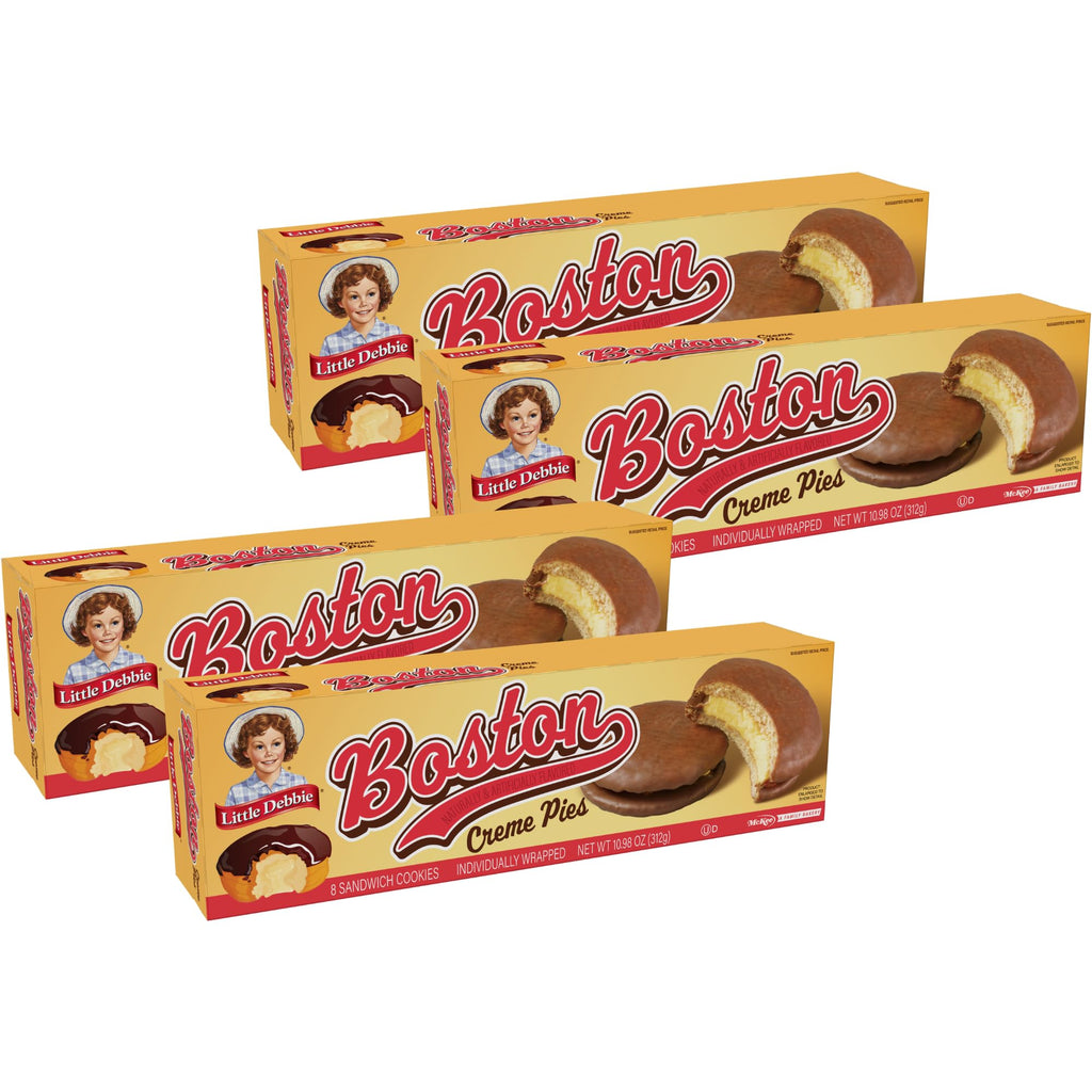 Little Debbie Boston Creme Pies, 10.98 oz (Pack of 4) Little Debbie