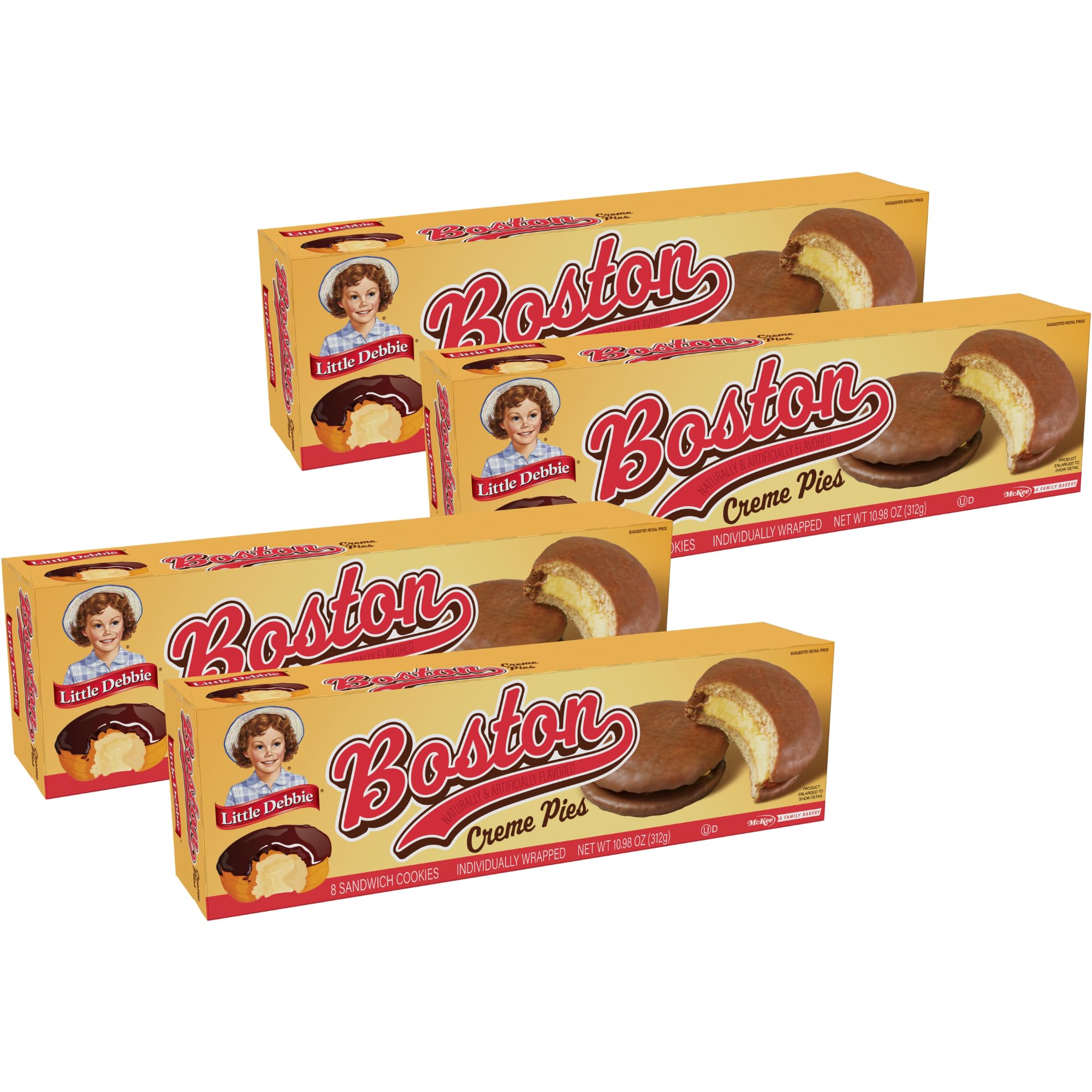 Little Debbie Boston Creme Pies, 10.98 oz (Pack of 4) Little Debbie
