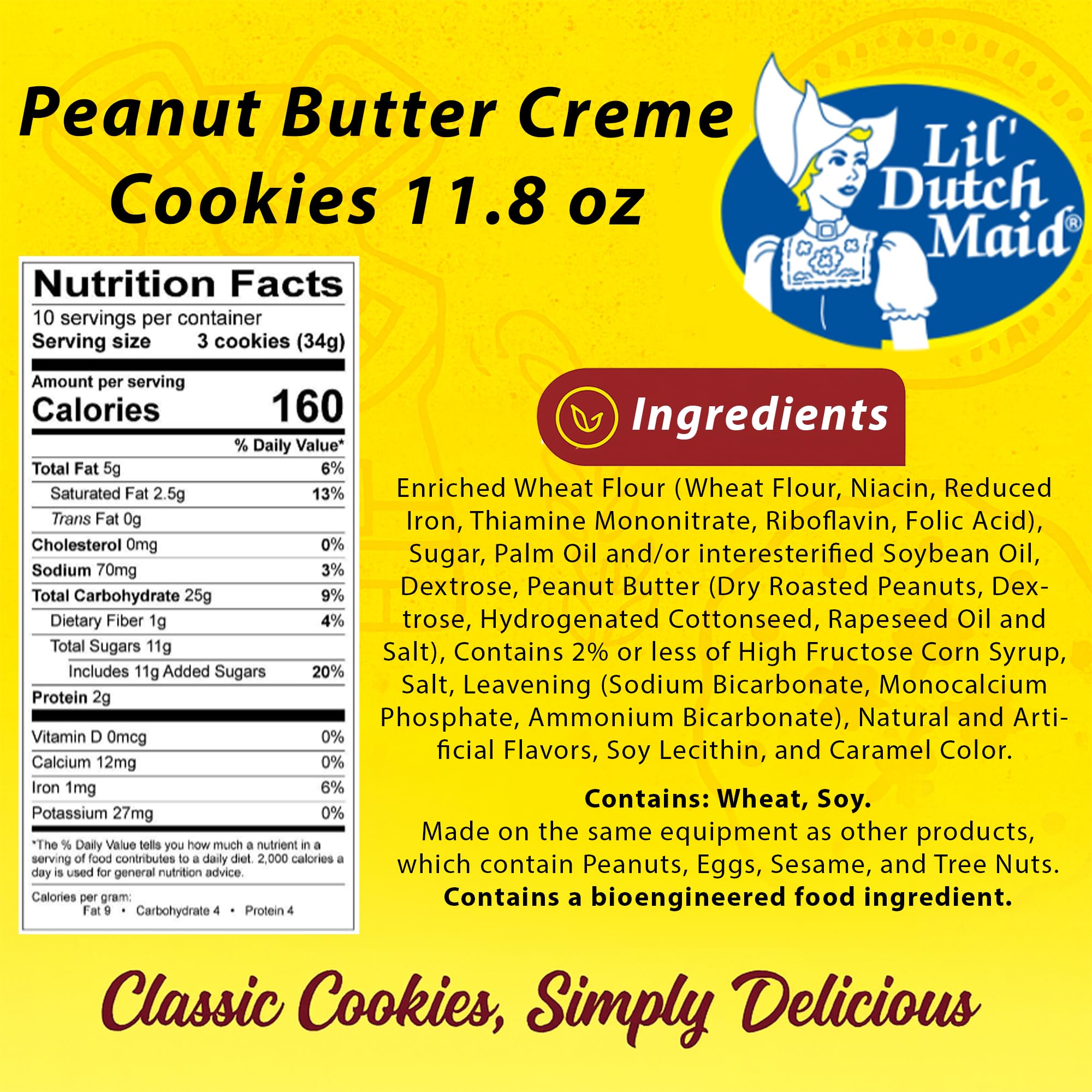 Lil Dutch Maid Creme Sandwich Cookies, 11.8 oz (Pack of 3) Lil Dutch Maid