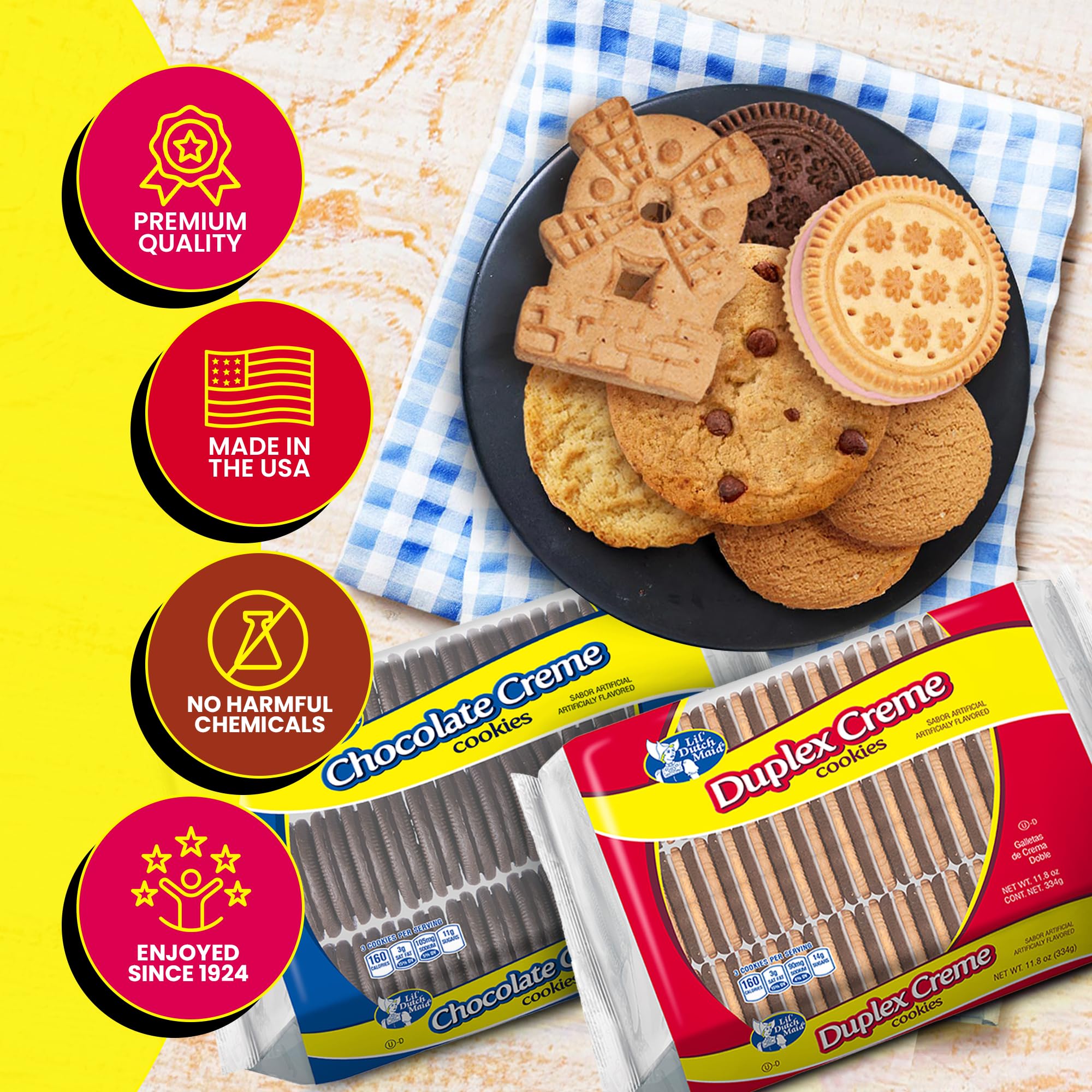 Lil Dutch Maid Creme Sandwich Cookies, 11.8 oz (Pack of 3) Lil Dutch Maid