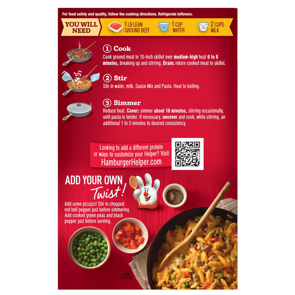 Hamburger Helper Skillet Dinner Mix, 2 Boxes per Pack, 10 Flavors