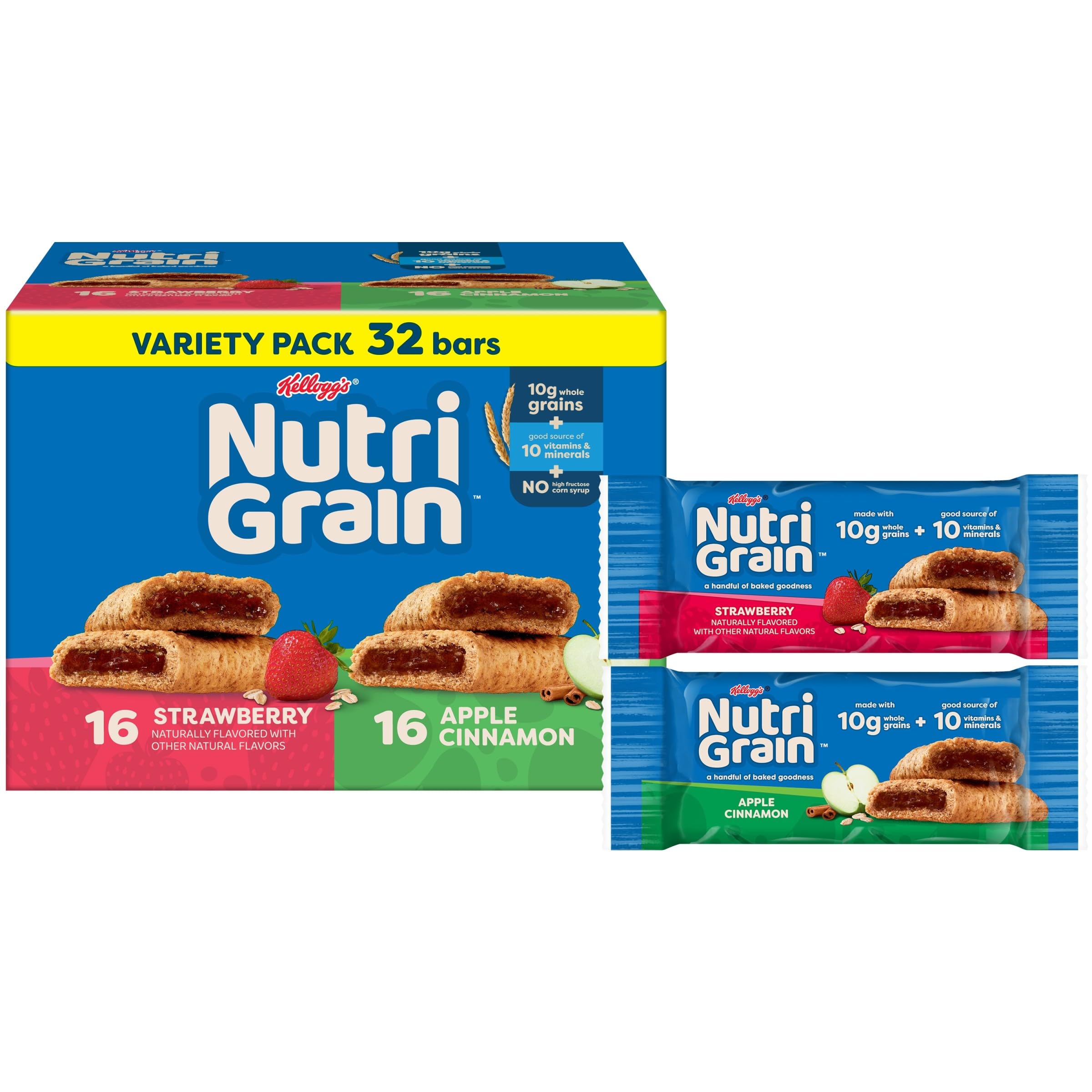 Nutri-Grain Breakfast Bars Variety Pack, 41.6 oz Nutri-Grain