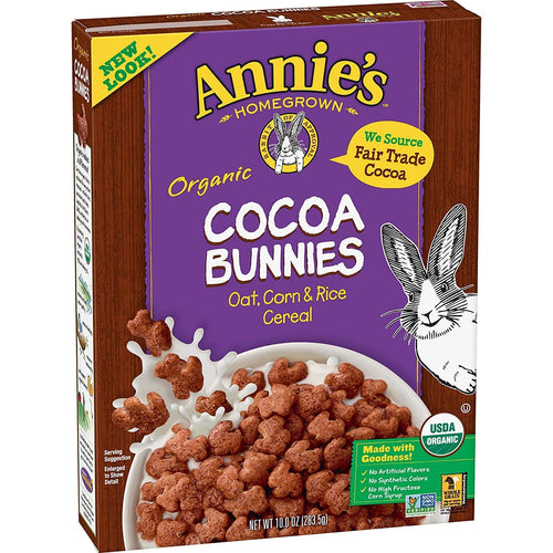 Annie's Organic Cocoa Bunnies Breakfast Cereal, 10 oz Annie's