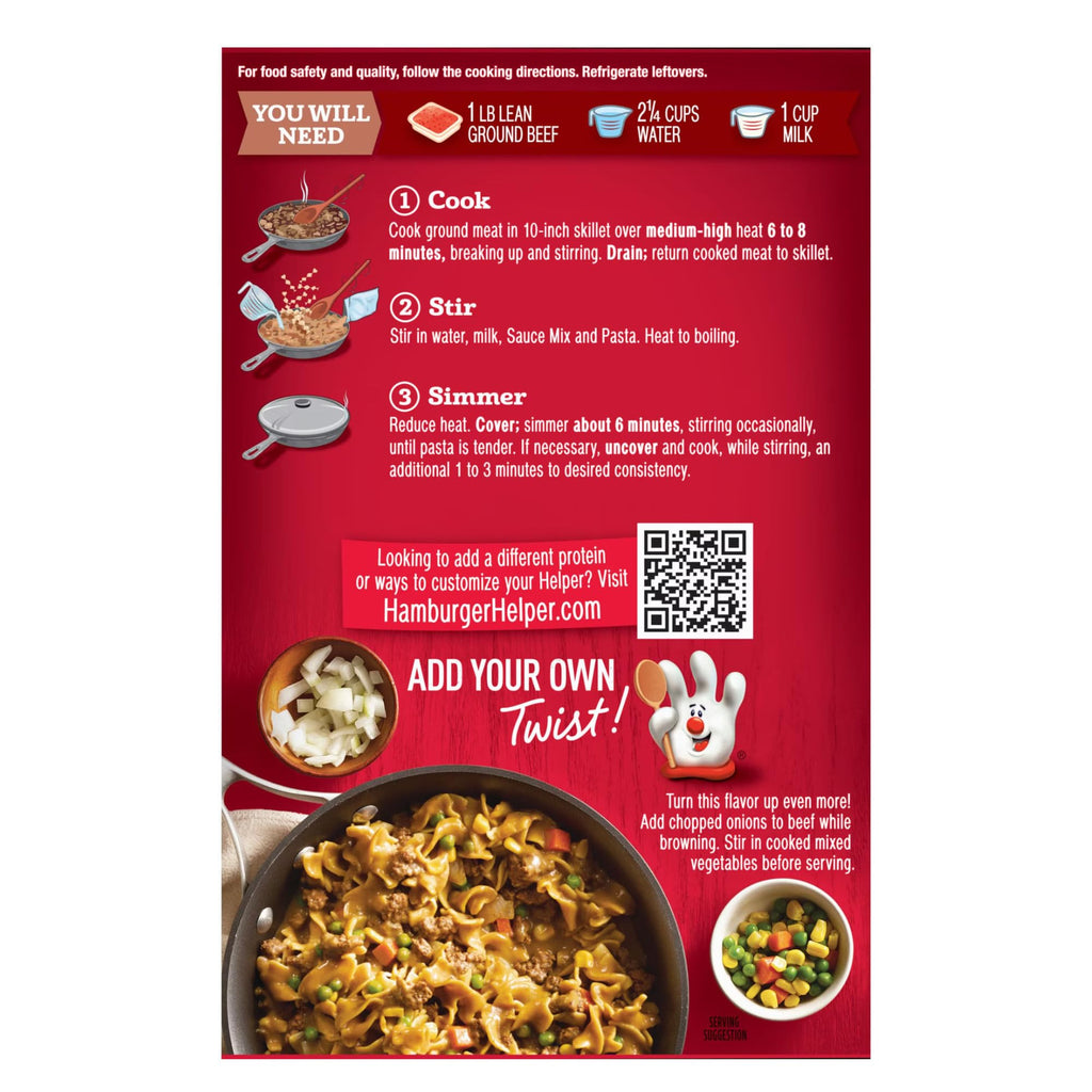 Hamburger Helper Skillet Dinner Mix, 2 Boxes per Pack, 10 Flavors