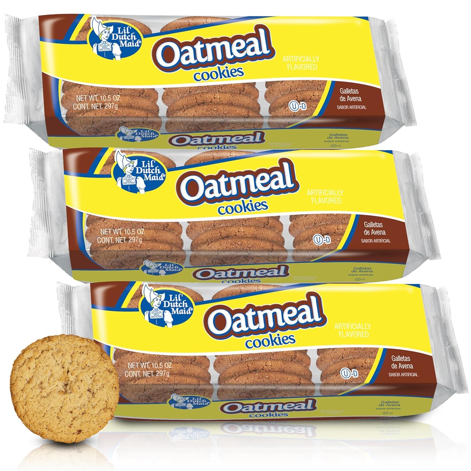 Lil Dutch Maid Oatmeal Cookies, 10.5 oz (Pack of 3) Lil Dutch Maid