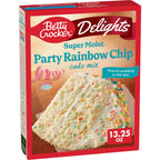 Betty Crocker Super Moist Party Rainbow Chip Cake Mix, 13.25 oz Betty Crocker
