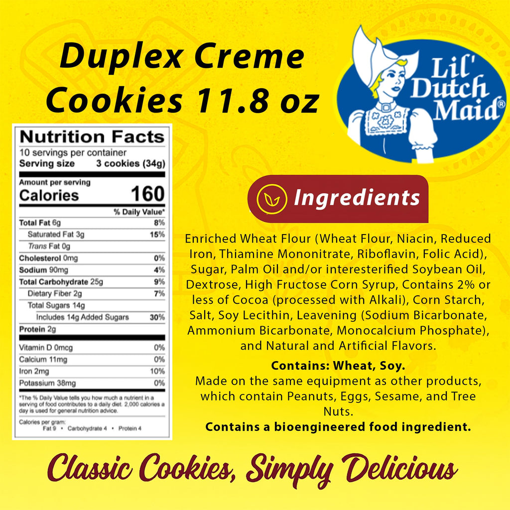 Lil Dutch Maid Creme Sandwich Cookies, 11.8 oz (Pack of 3) Lil Dutch Maid