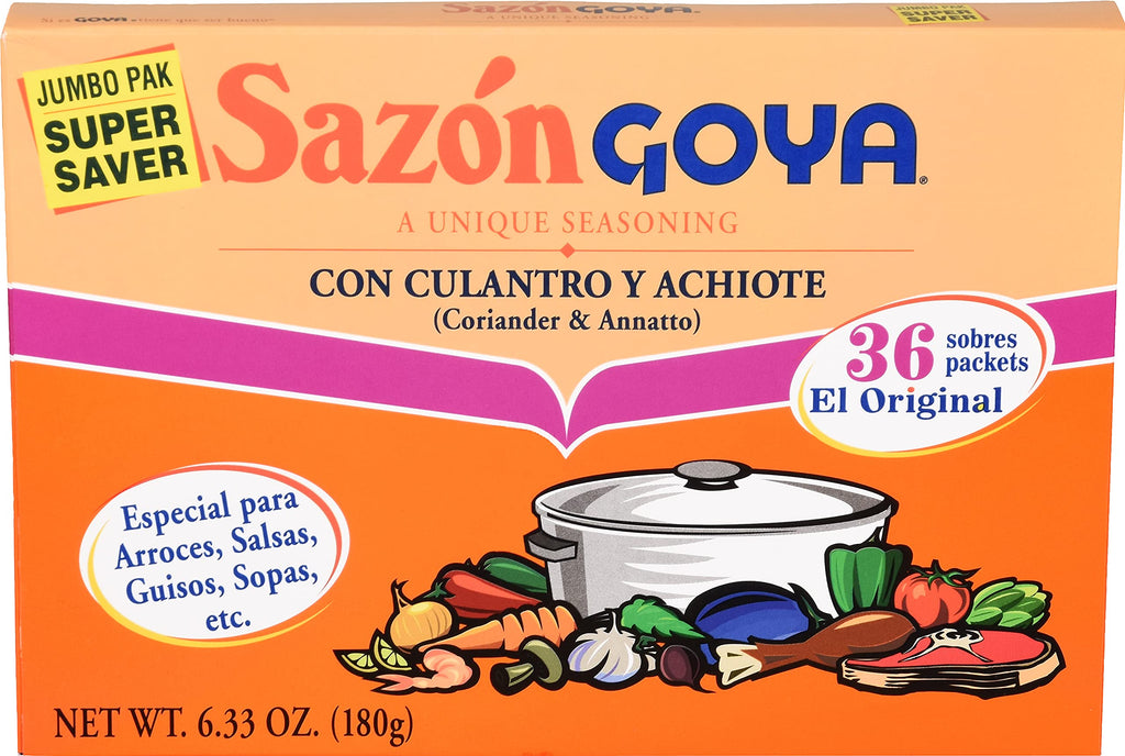Goya Sazon Seasoning with Coriander & Annatto, 6.33 oz Goya