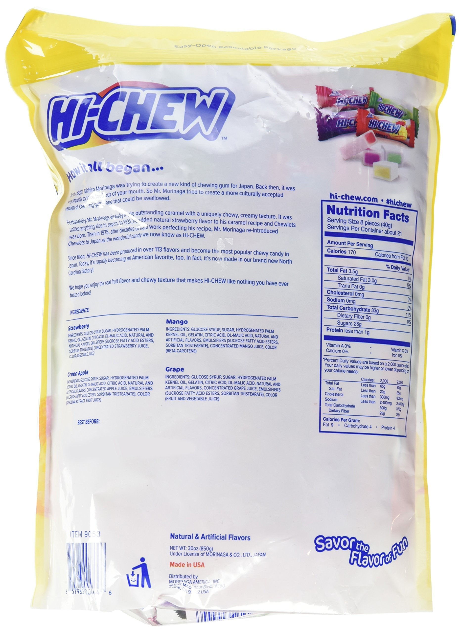 Hi-Chew Fruit Chews Variety Pack, Extra Large Bag, 165+ ct Hi-Chew