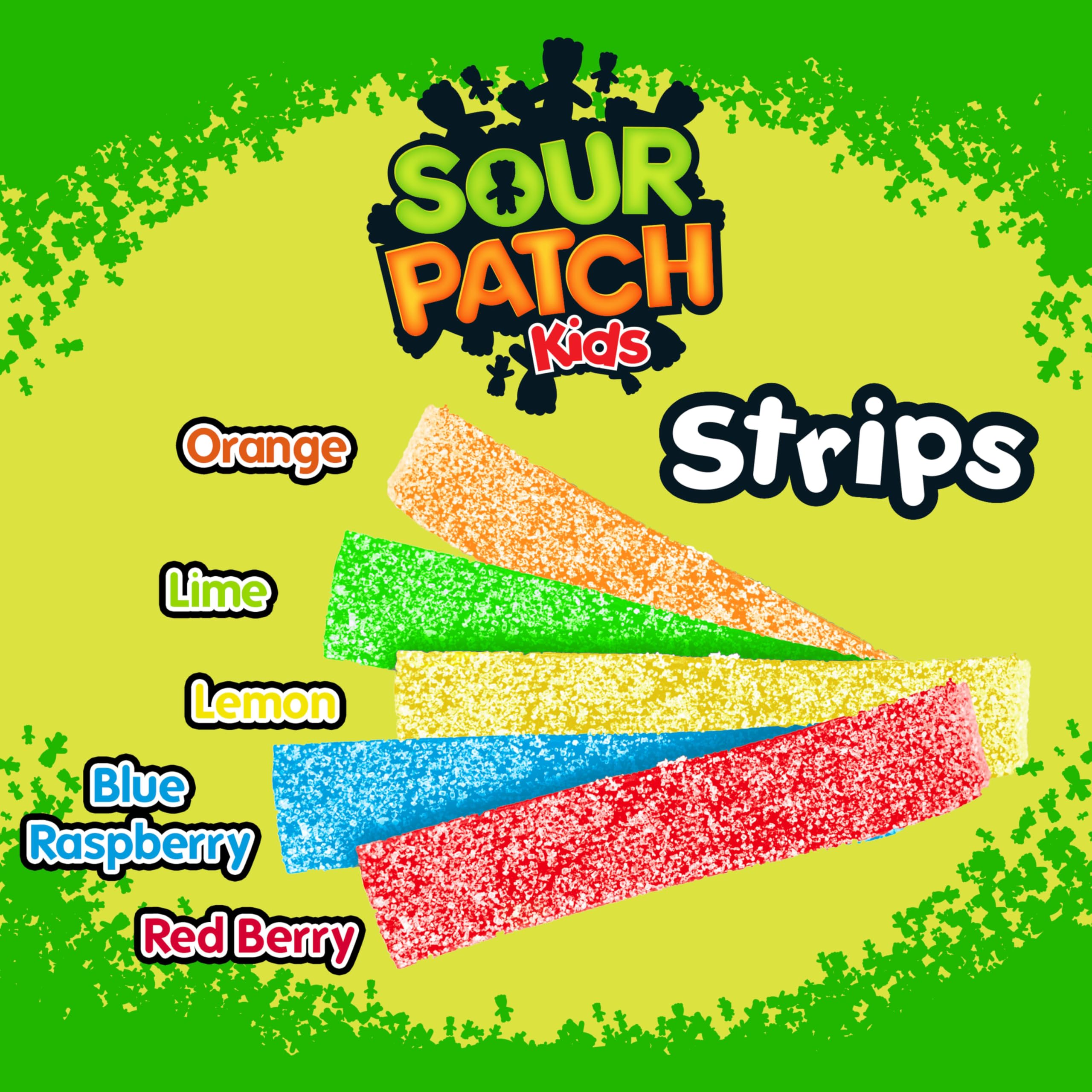 Sour Patch Kids Soft & Chewy Candy Strips, 3.5 oz (Pack of 6) Sour Patch Kids