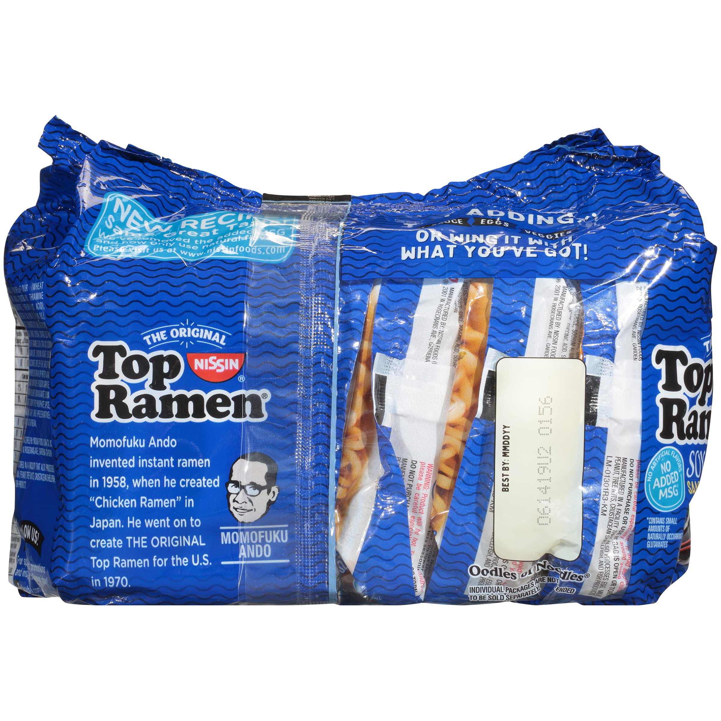 Nissin Top Ramen Oriental Dry Soup, 18 oz (Pack of 6) Nissin