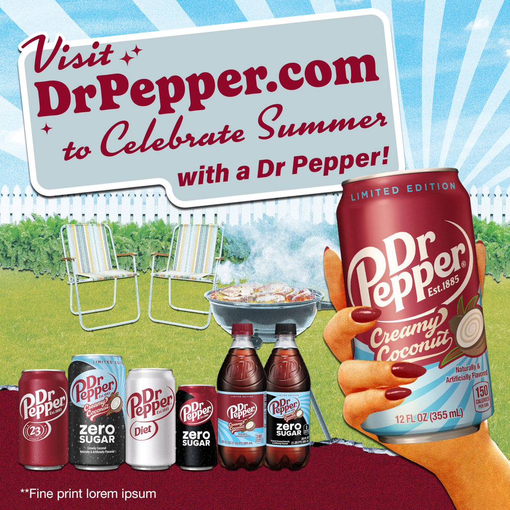 Dr Pepper Zero Sugar Creamy Coconut Soda, 12 fl oz (Pack of 12) Dr Pepper