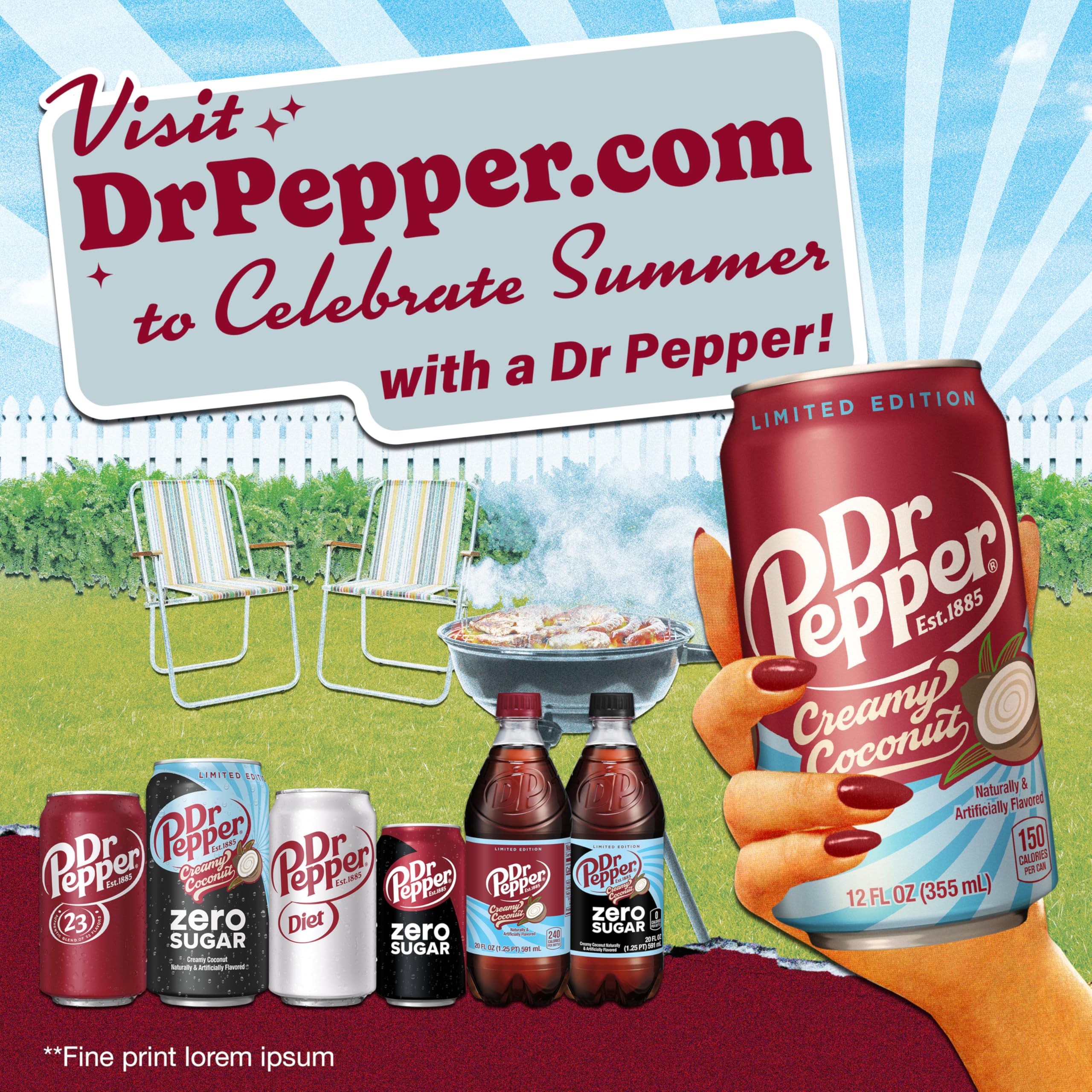 Dr Pepper Zero Sugar Creamy Coconut Soda, 12 fl oz (Pack of 12) Dr Pepper