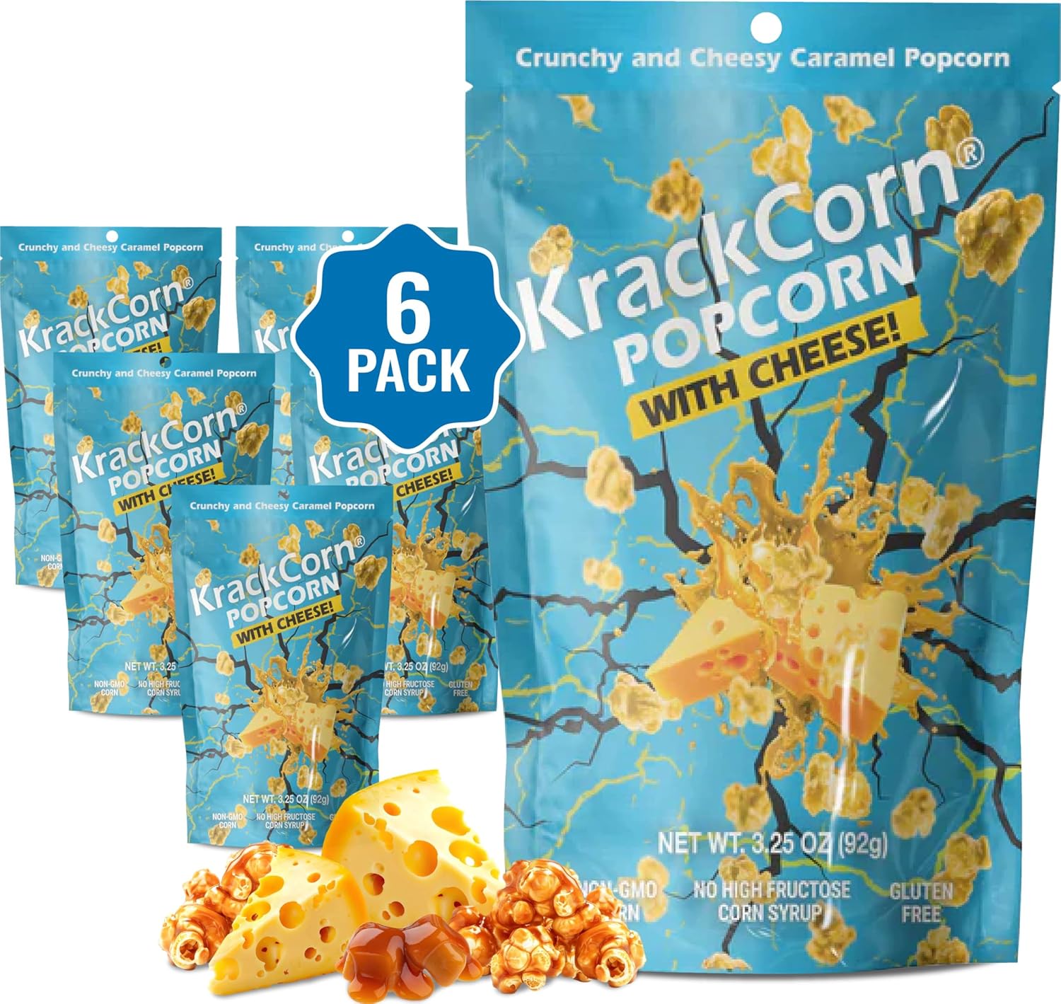 KrackCorn Cheddar Cheese & Caramel Popcorn, 8.5 oz KrackCorn