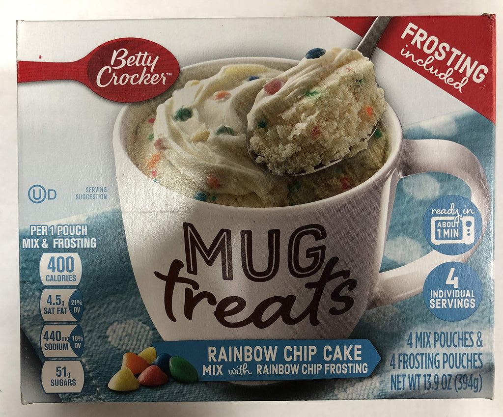 Betty Crocker Baking Mug Treats Rainbow Chip Cake Mix with Frosting, 13.9 oz Betty Crocker
