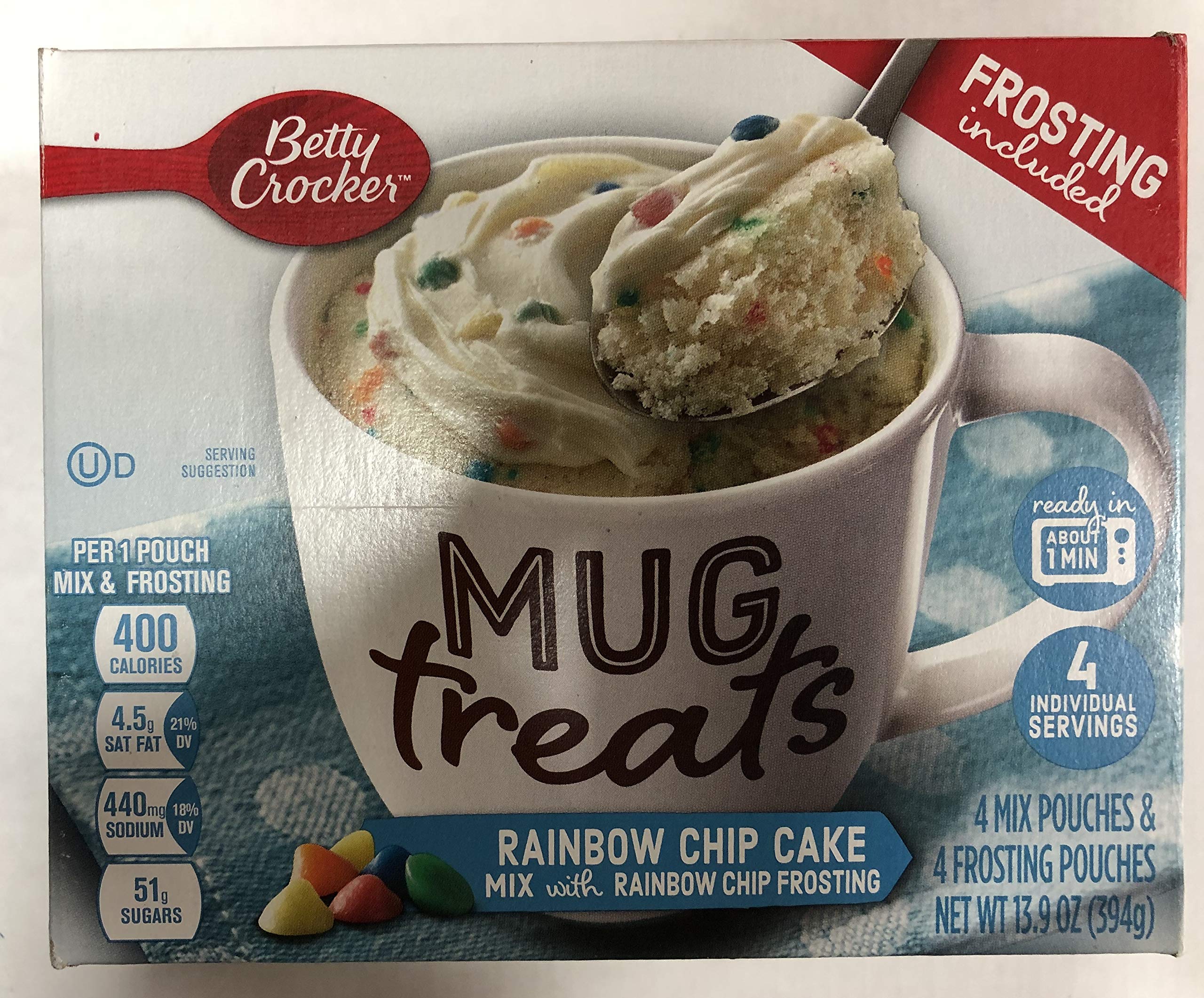 Betty Crocker Baking Mug Treats Rainbow Chip Cake Mix with Frosting, 13.9 oz Betty Crocker