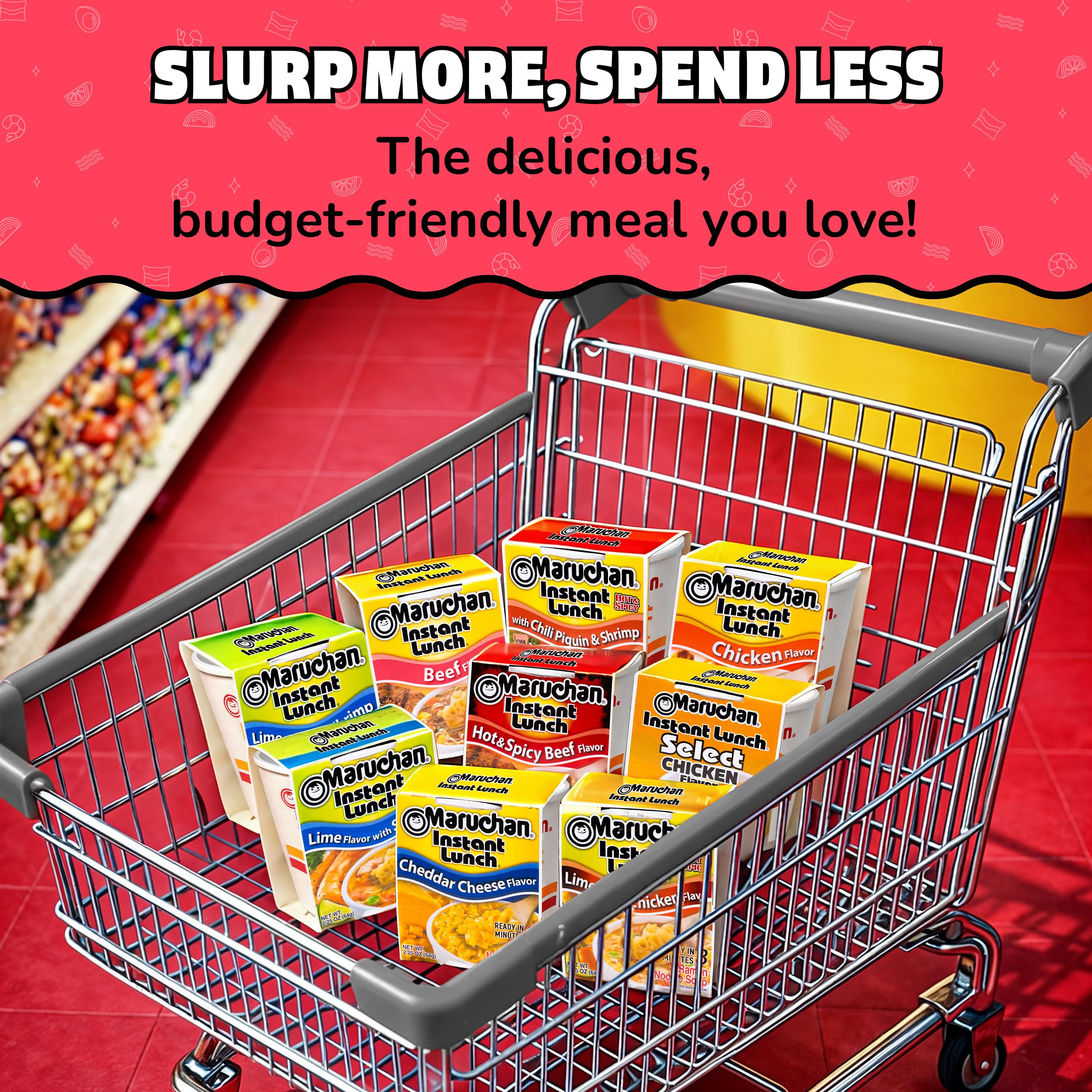 Maruchan Instant Lunch Ramen Noodles, Beef, 2.25 oz (Pack of 12) Maruchan