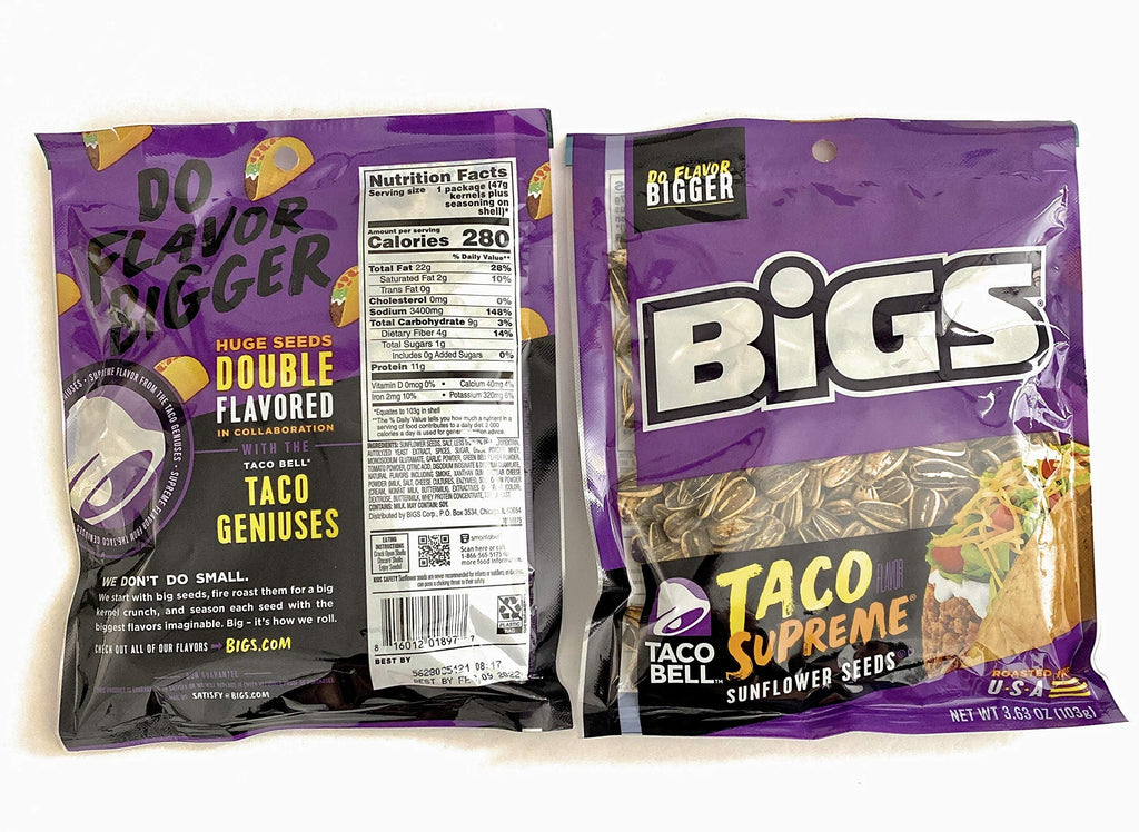 Taco Supreme Sunflower Seeds, 3.63 oz (Pack of 2) Amembiana