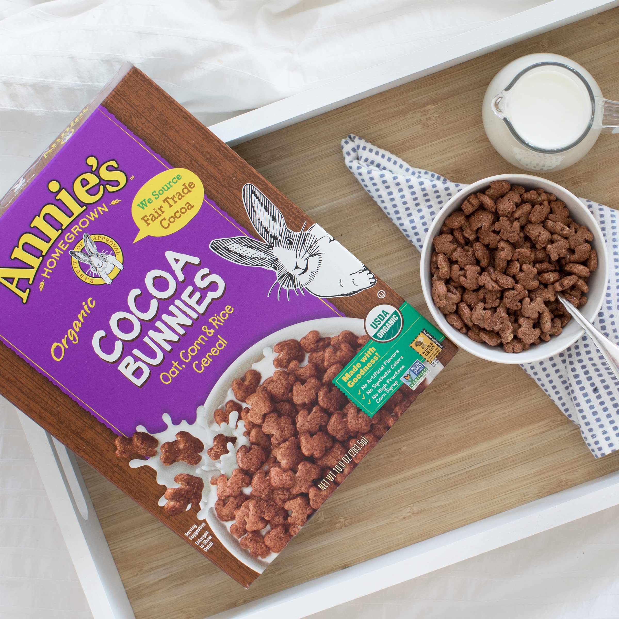 Annie's Organic Cocoa Bunnies Breakfast Cereal, 10 oz Annie's