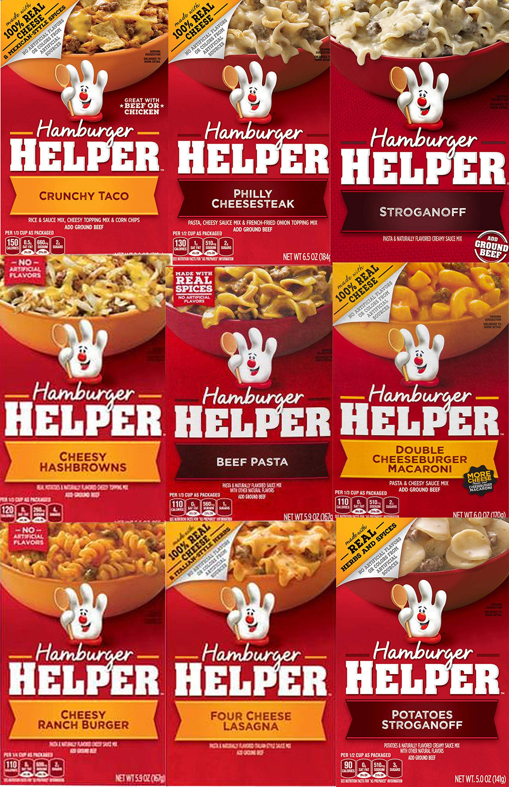 Hamburger Helper Variety Pack (Pack of 9) Hamburger Helper
