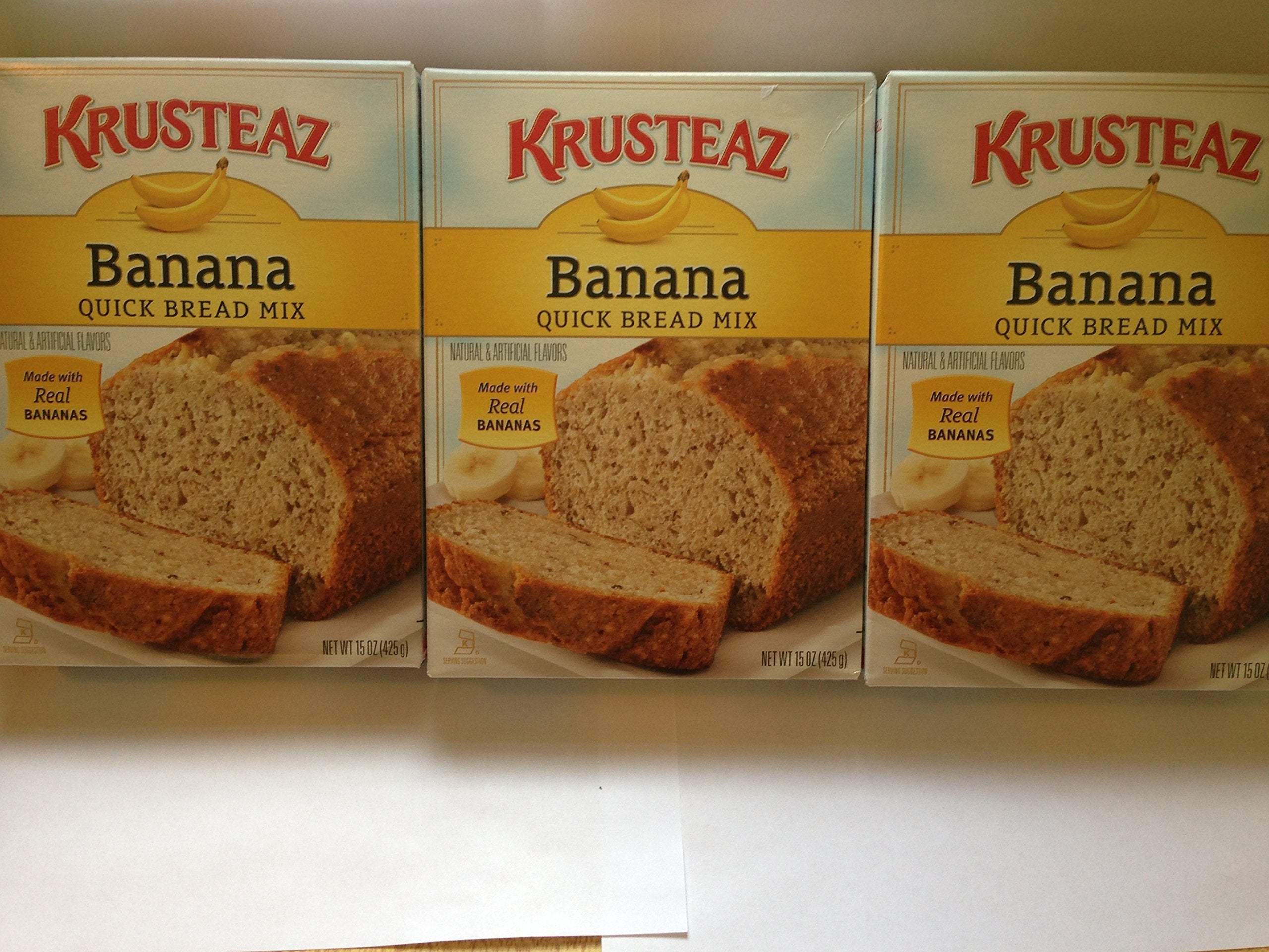 Krusteaz Banana Quick Bread, 15 oz (Pack of 3) Krusteaz