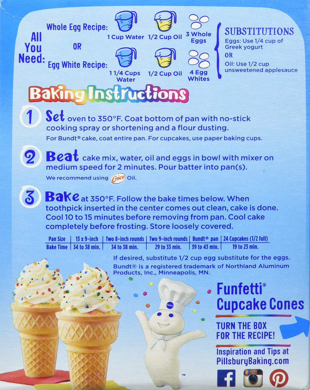 Pillsbury Funfetti Cake Mix, 15.25 oz Pillsbury