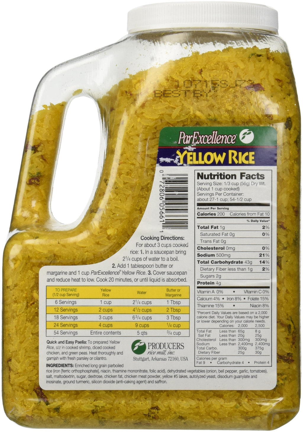 Par Excellence Yellow Rice, 3.5 lb Par Excellence