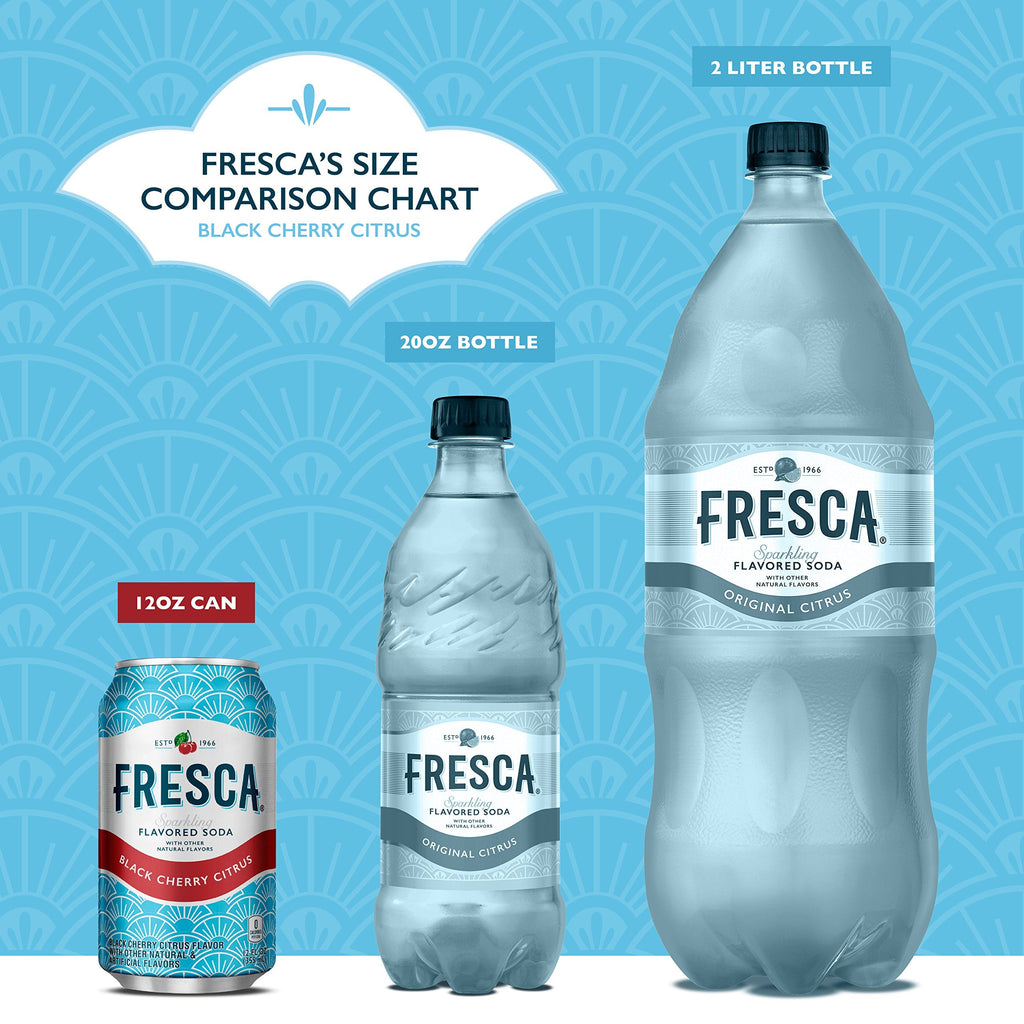 Fresca Black Cherry Soda, Zero Sugar, 12 fl oz (Pack of 12) Fresca