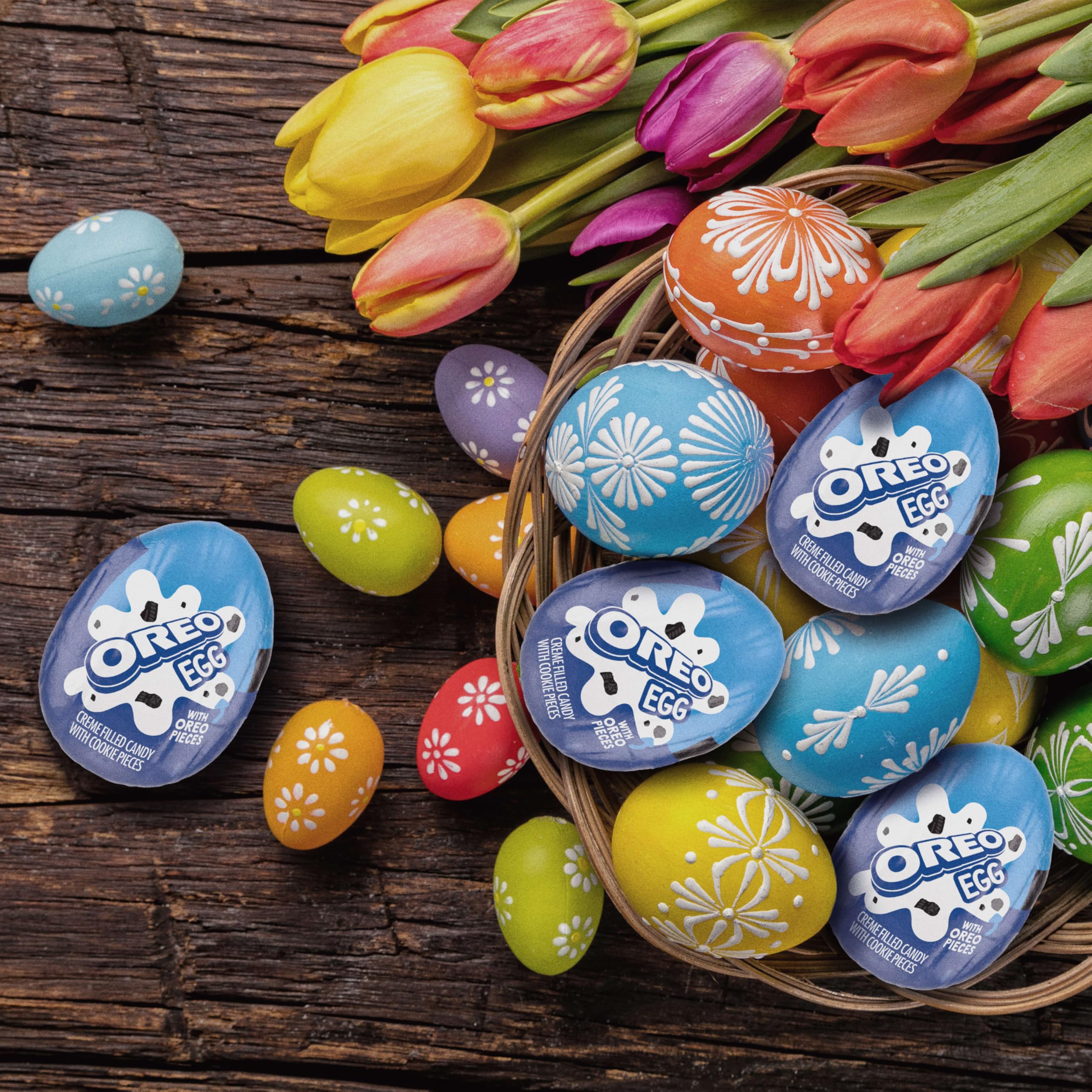 Oreo Creme Filled Chocolate Easter Eggs, 48 ct Oreo
