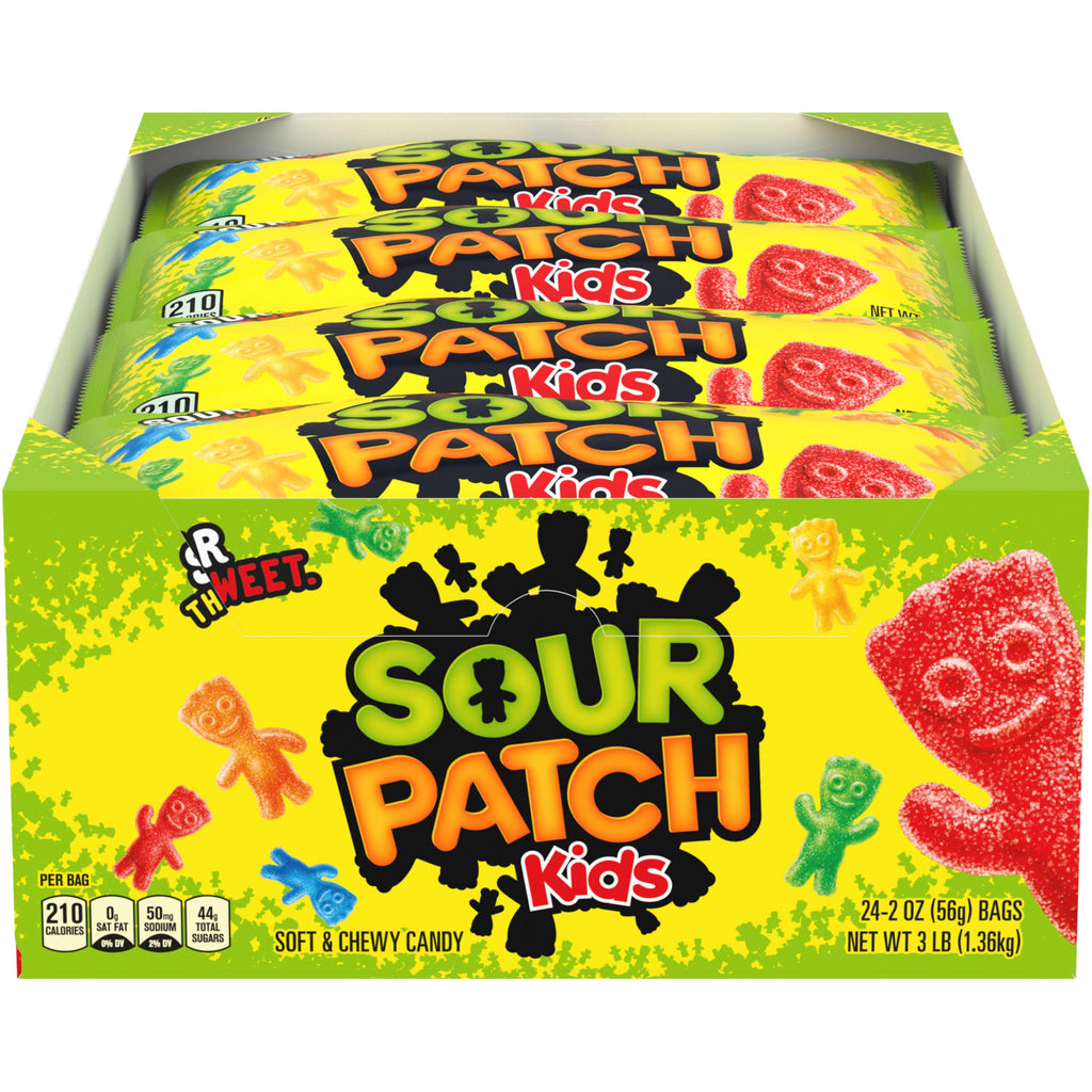 Sour Patch Kids Soft & Chewy Candy, 2 oz (Pack of 24) Sour Patch Kids