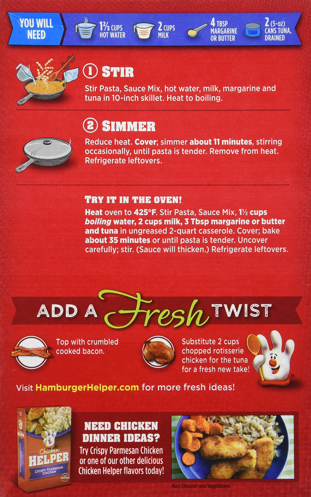 Betty Crocker Tuna Helper Cheesy Pasta, 5.3 oz (Pack of 2) Betty Crocker
