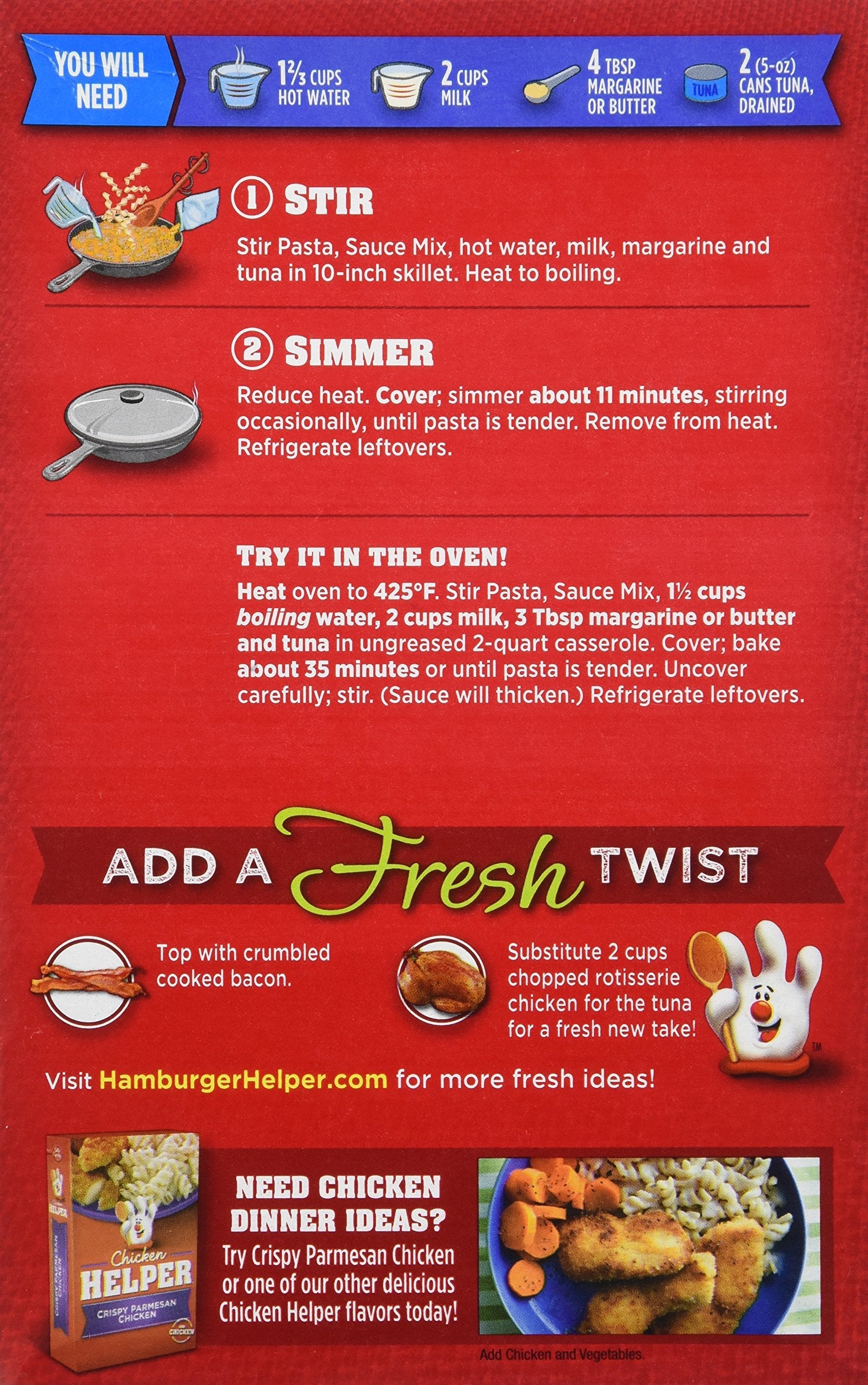Betty Crocker Tuna Helper Cheesy Pasta, 5.3 oz (Pack of 2) Betty Crocker