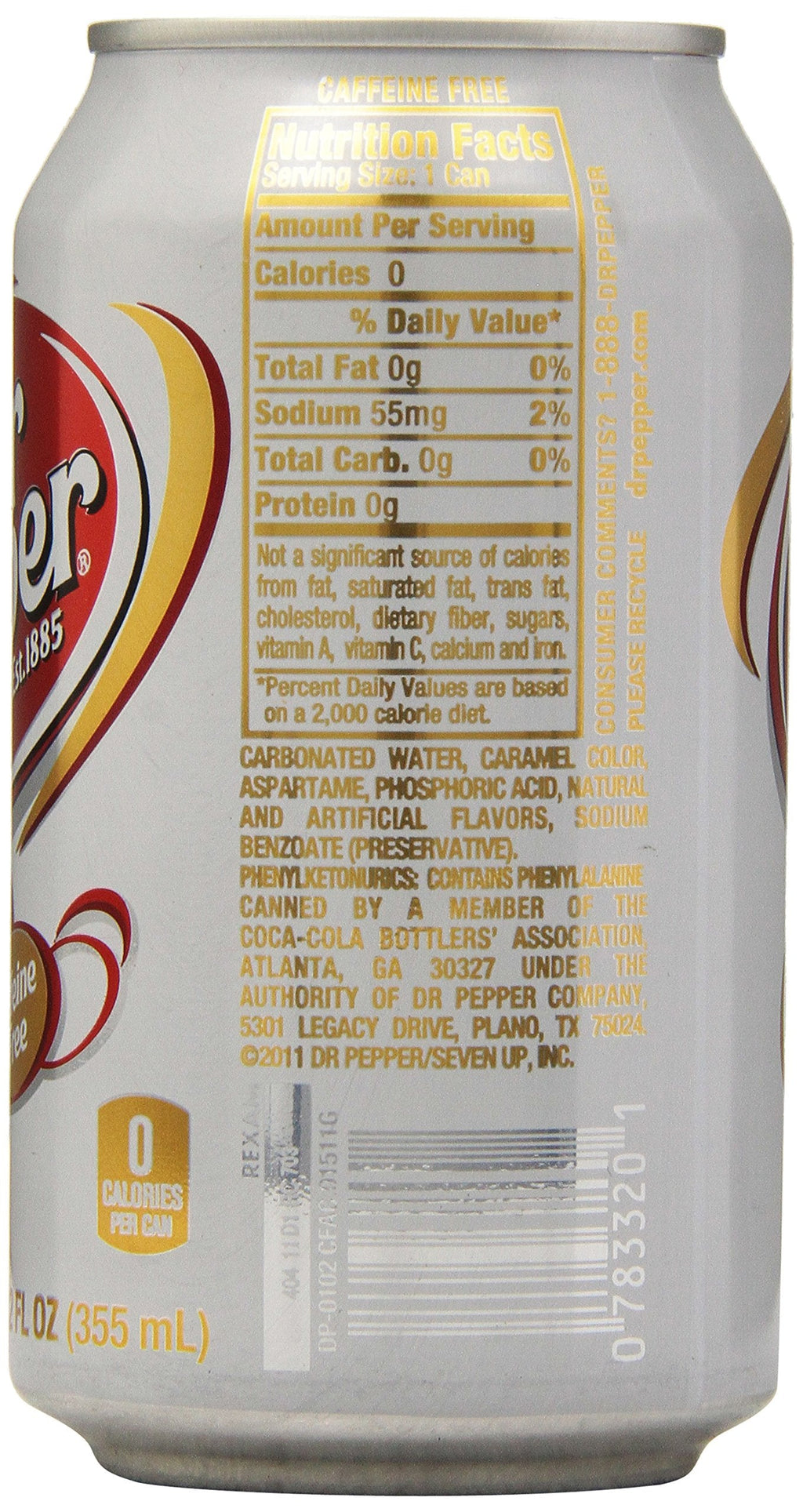 Diet Dr Pepper Caffeine Free, 12 fl oz (Pack of 12) Dr Pepper