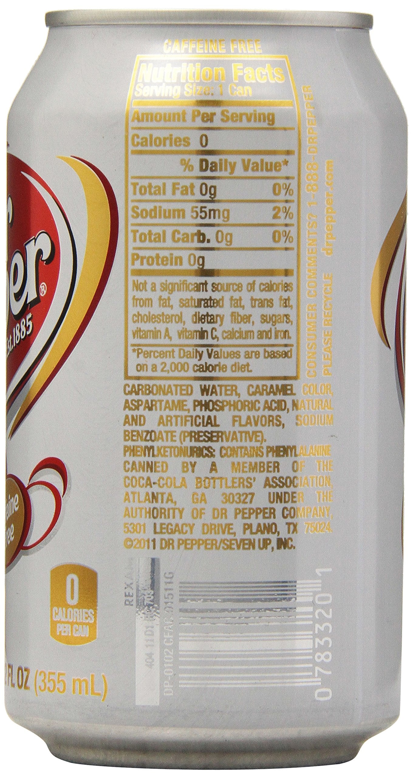 Diet Dr Pepper Caffeine Free, 12 fl oz (Pack of 12) Dr Pepper