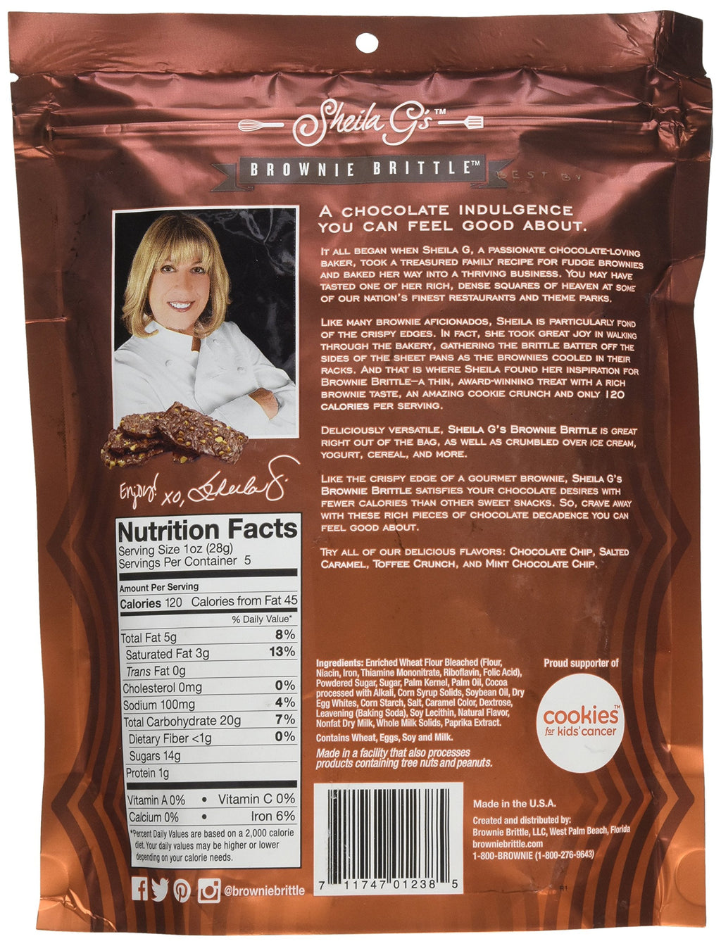 Sheila G's Brownie Brittle, Salted Caramel, 5 oz Sheila G's
