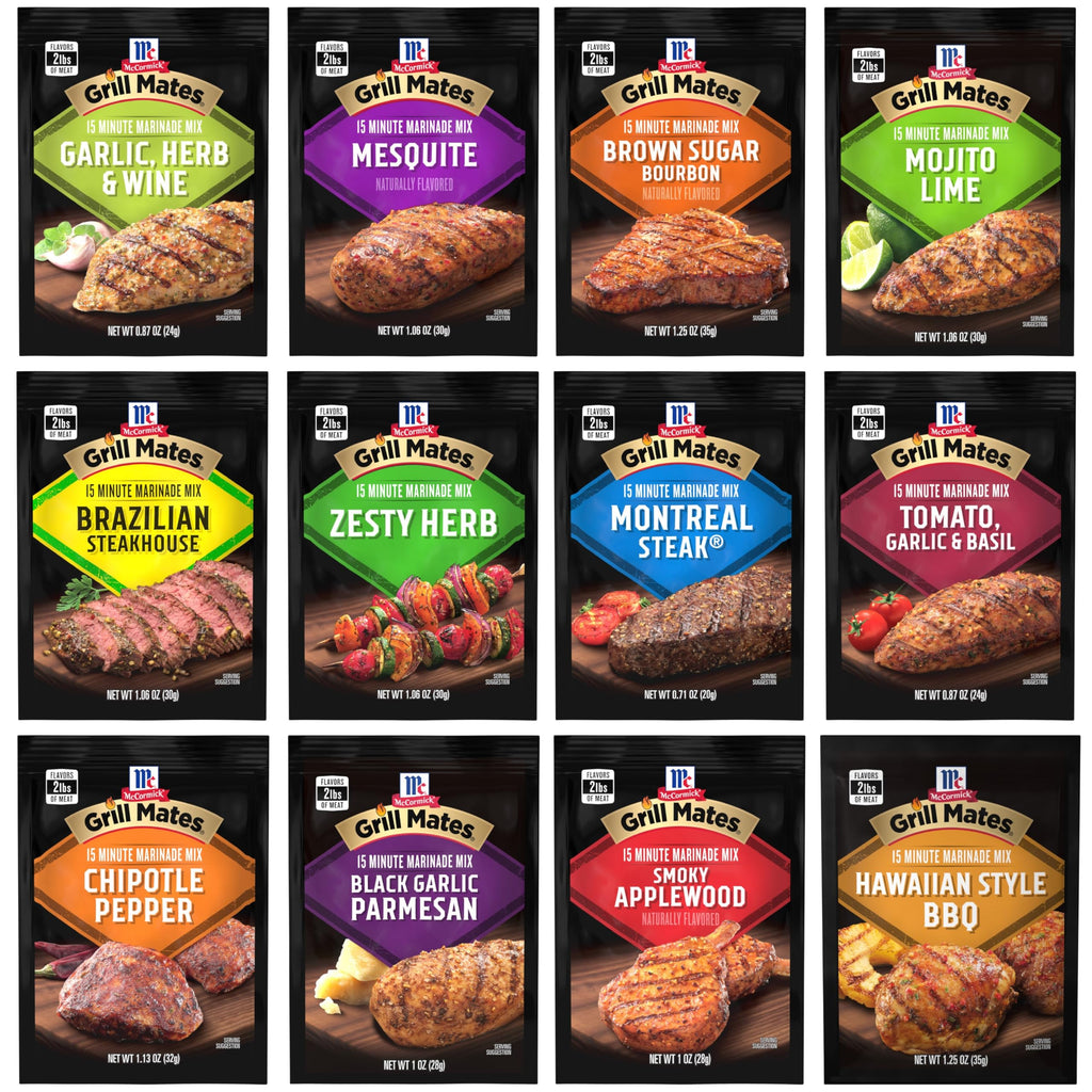 McCormick Grill Mates Marinade Mix Variety Pack, 12.32 oz (12 ct) McCormick
