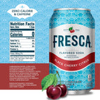 Fresca Black Cherry Soda, Zero Sugar, 12 fl oz (Pack of 12) Fresca