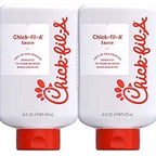 Two 16 fl oz bottles of Chick-fil-A Sauce side by side